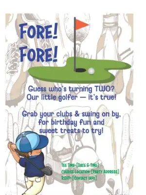 GOLF Party Invitation