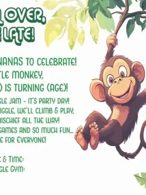 MONKEY Party Invitation