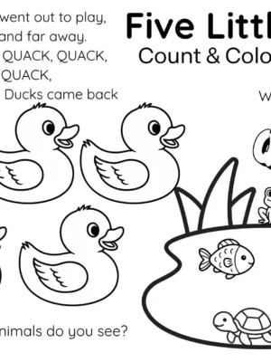 Fun & Educational Toddler Song Placemats
