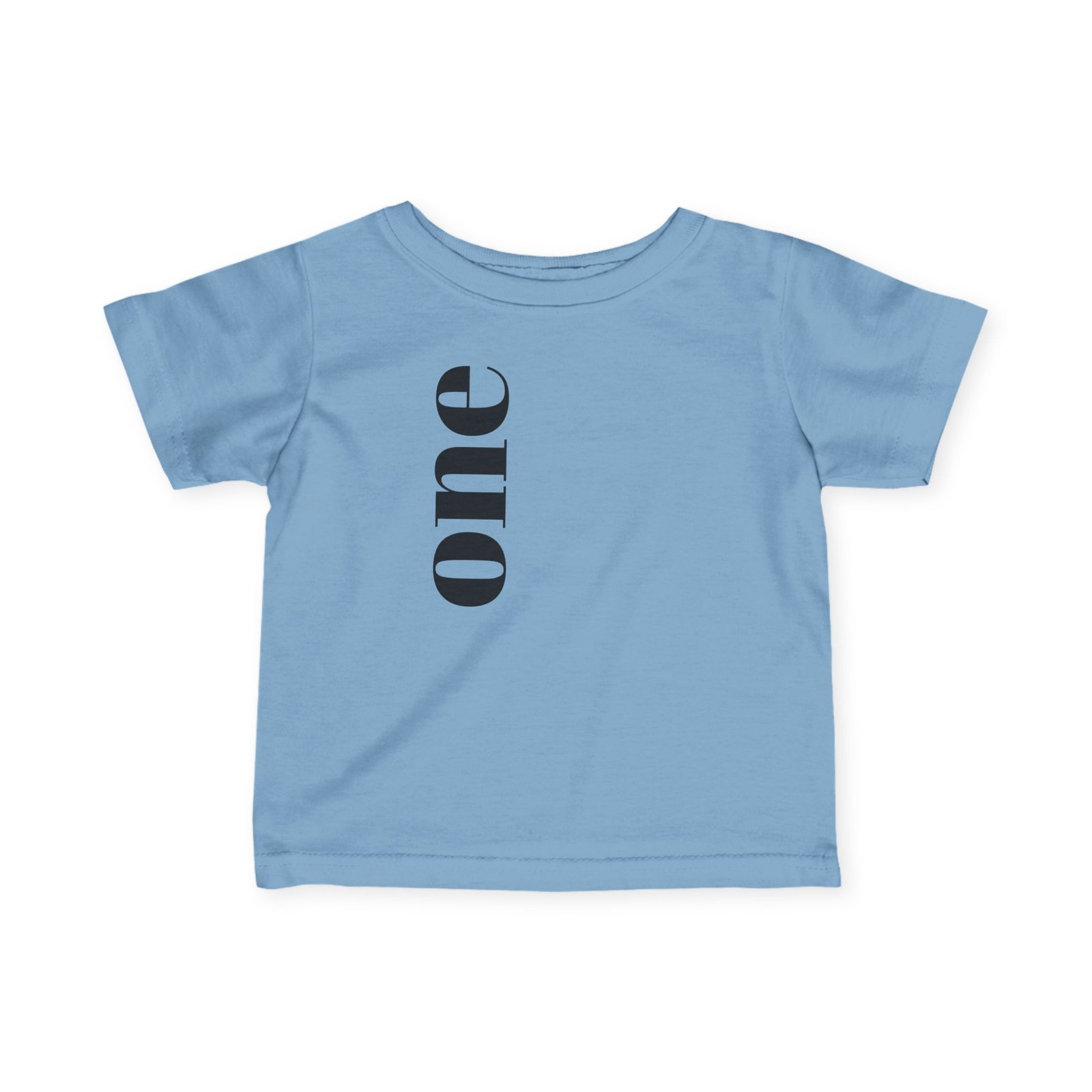 Vertical "one" Typography Infant Tee | Minimal First Birthday Infant T-Shirt - Image 10