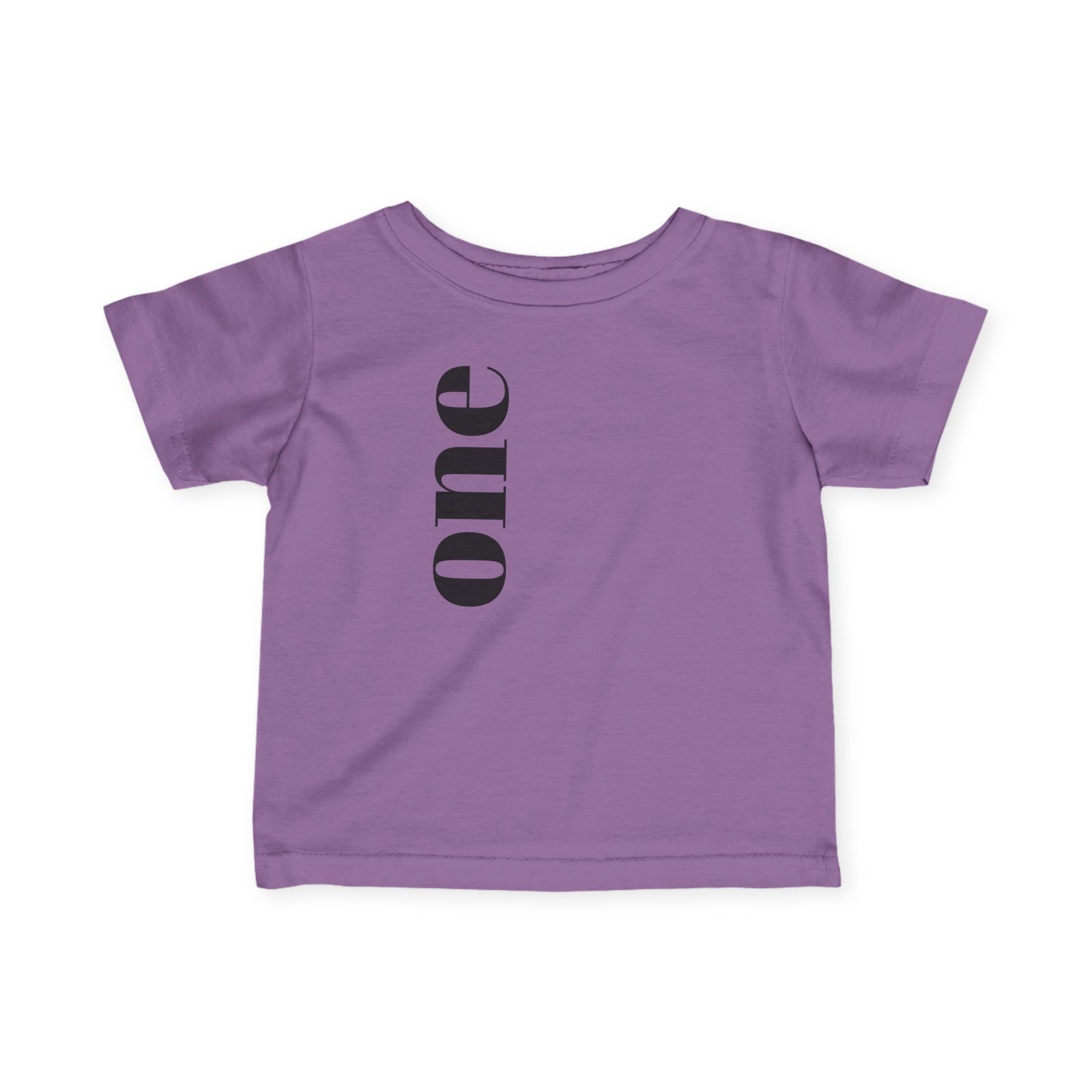 Vertical "one" Typography Infant Tee | Minimal First Birthday Infant T-Shirt - Image 13