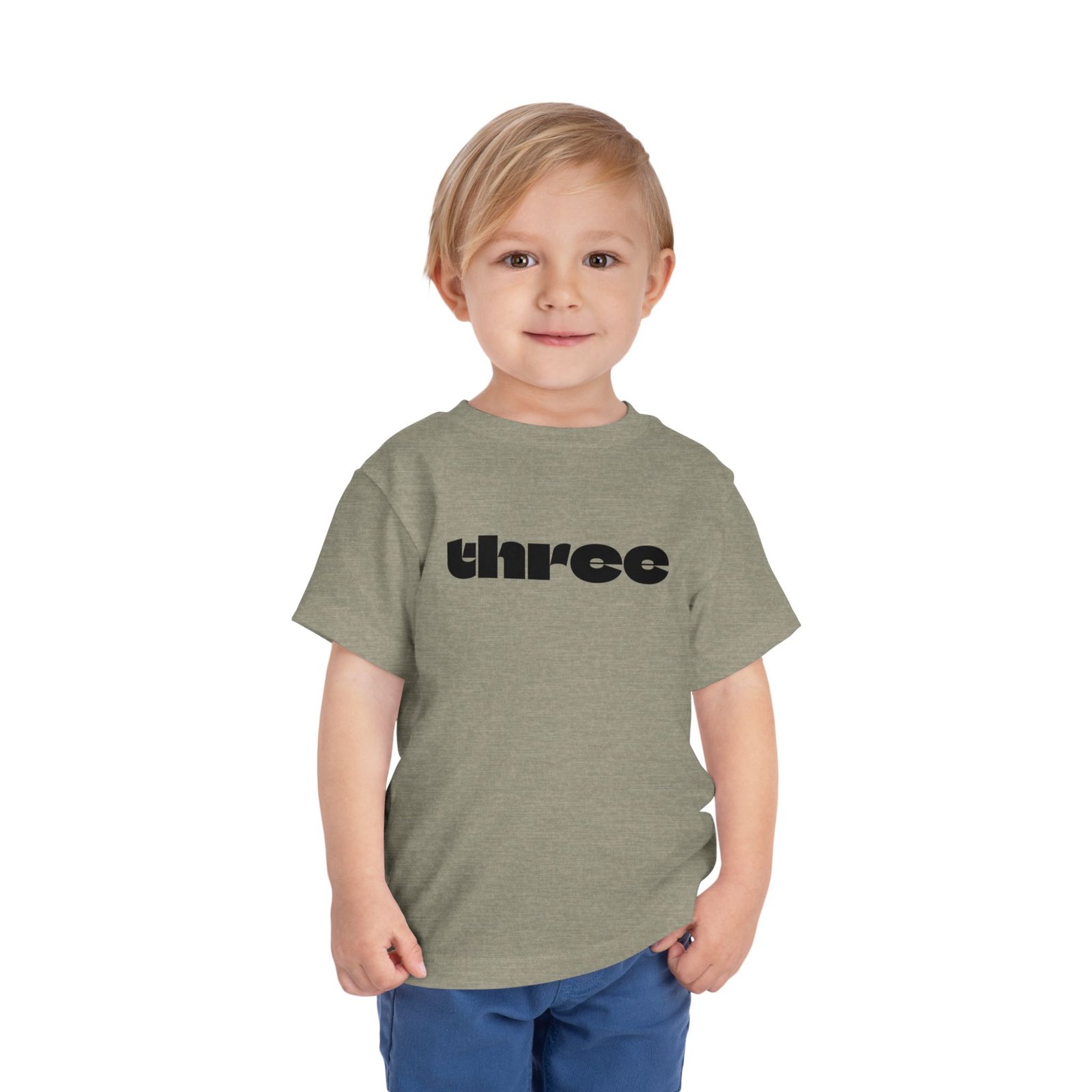 three graphic Toddler Tee | Number Three Shirt, Kids 3rd Birthday Shirt - Image 13