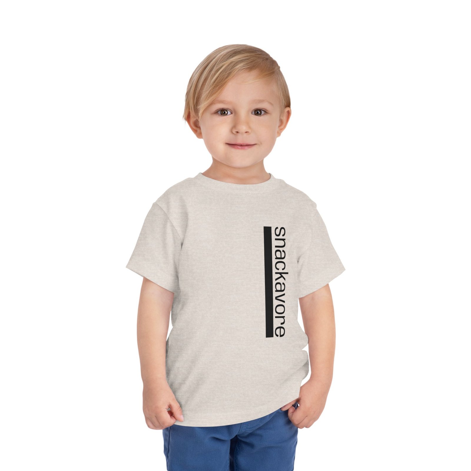 snackavore Toddler T-Shirt | Vertical Text Kids Graphic T-Shirt - Image 10