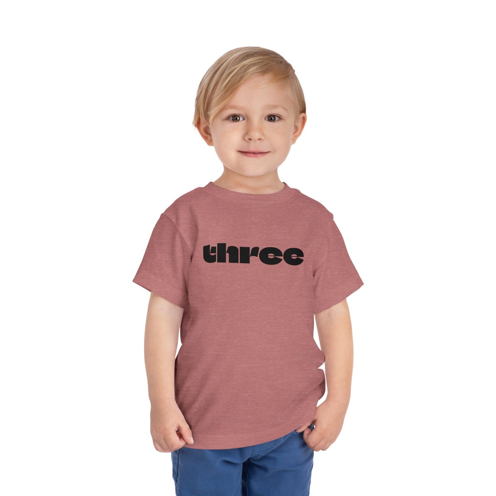 three graphic Toddler Tee | Number Three Shirt, Kids 3rd Birthday Shirt - Image 7