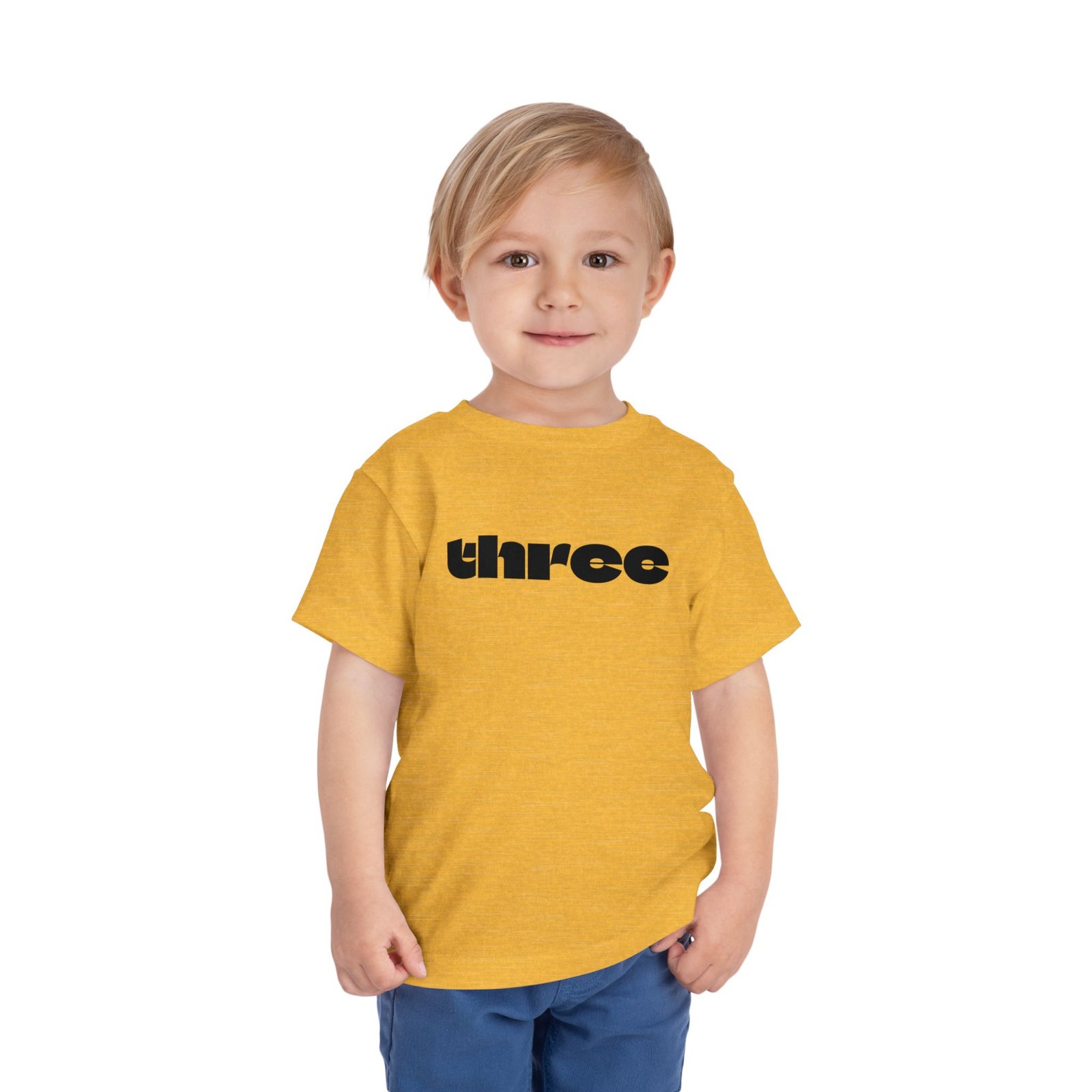 three graphic Toddler Tee | Number Three Shirt, Kids 3rd Birthday Shirt - Image 19