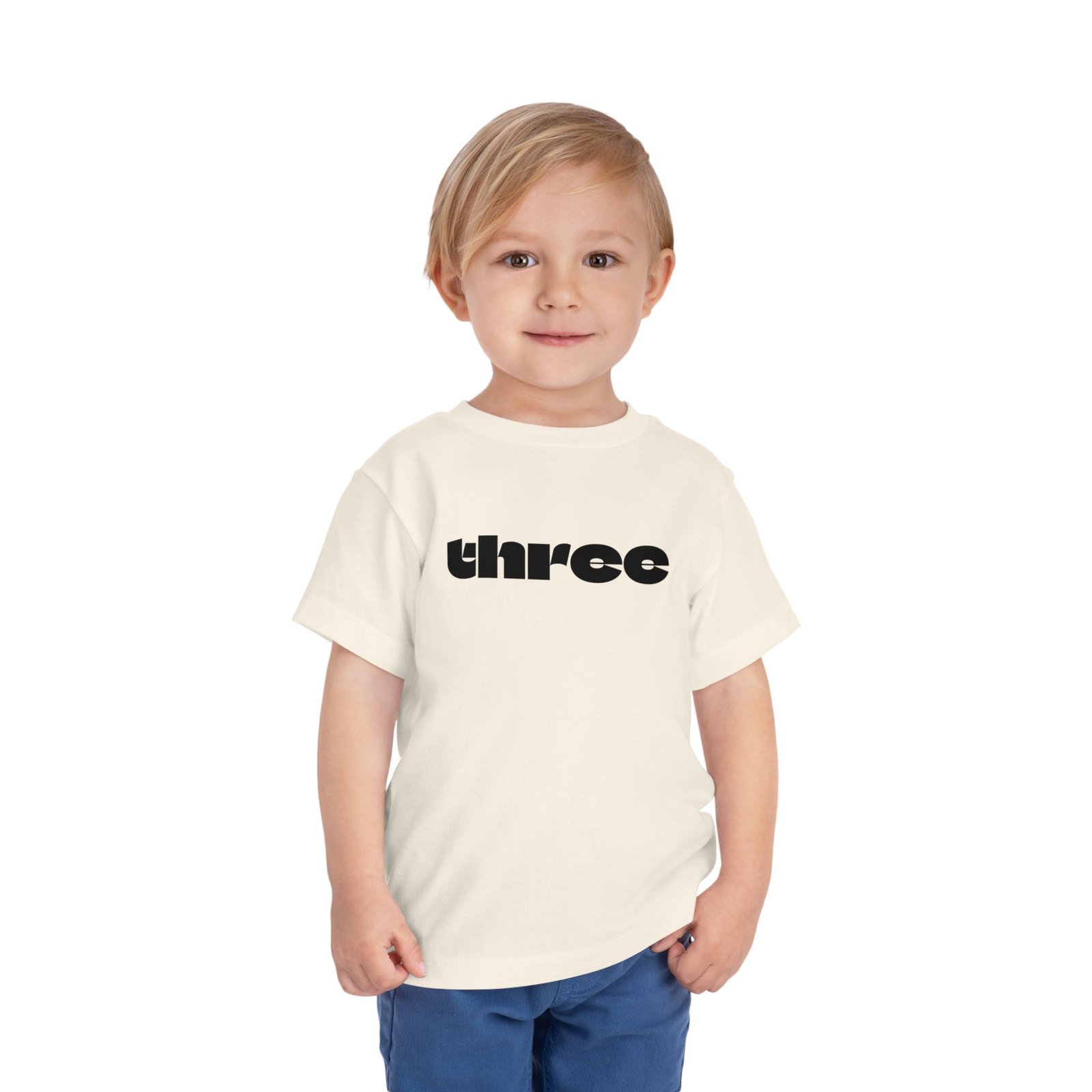 three graphic Toddler Tee | Number Three Shirt, Kids 3rd Birthday Shirt - Image 9