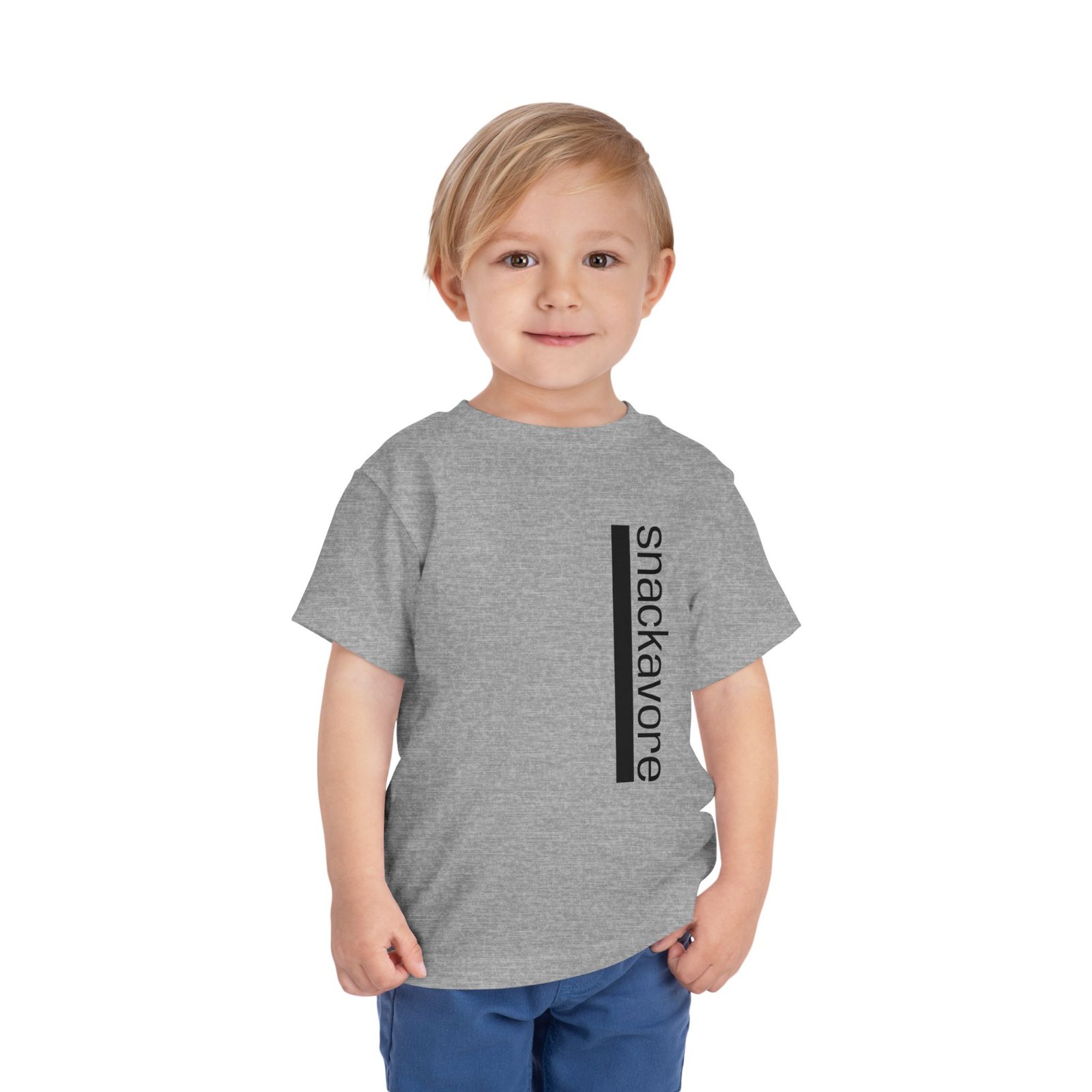 snackavore Toddler T-Shirt | Vertical Text Kids Graphic T-Shirt - Image 17