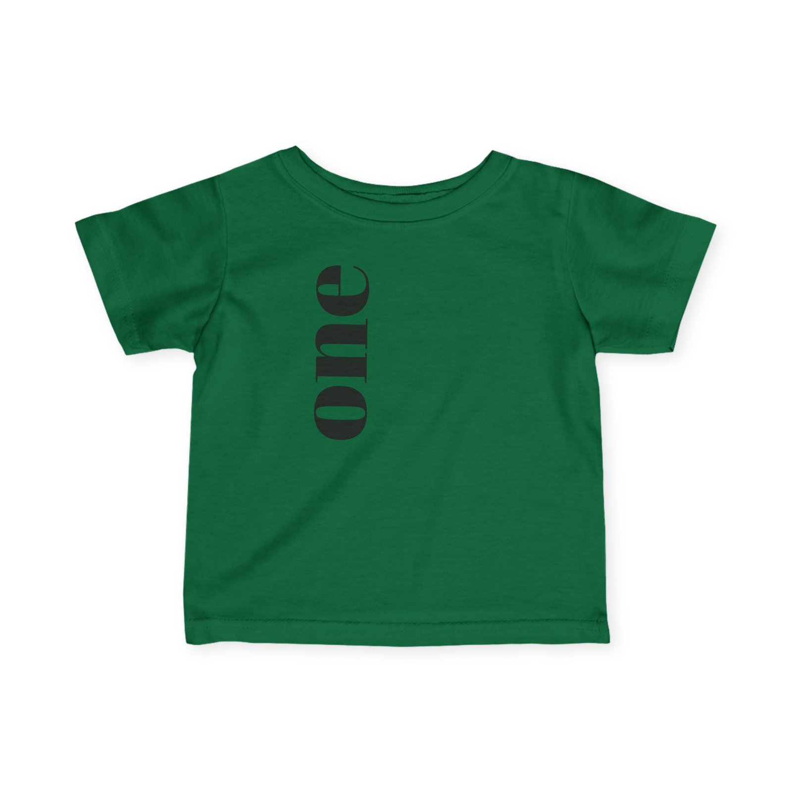 Vertical "one" Typography Infant Tee | Minimal First Birthday Infant T-Shirt - Image 9