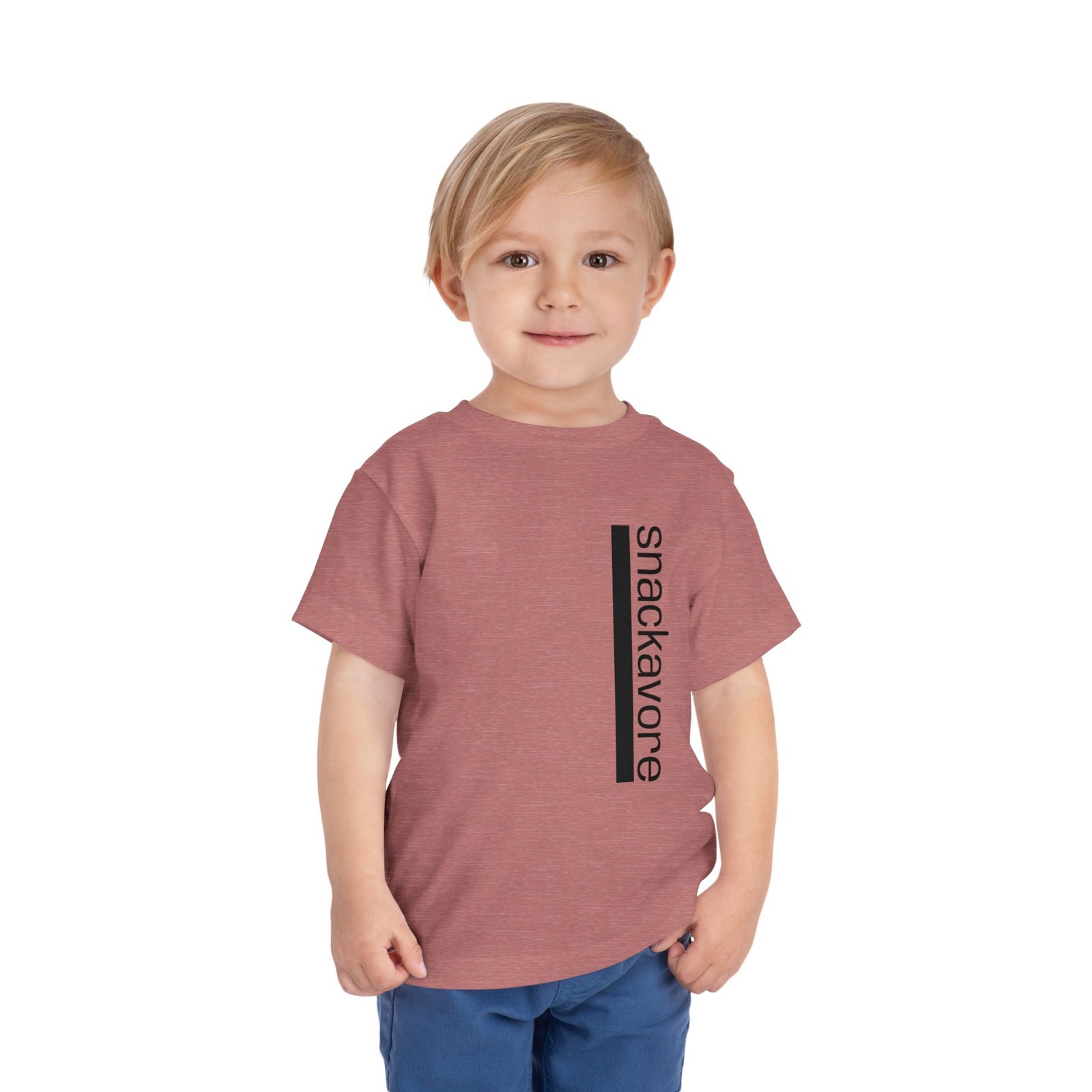 snackavore Toddler T-Shirt | Vertical Text Kids Graphic T-Shirt - Image 8
