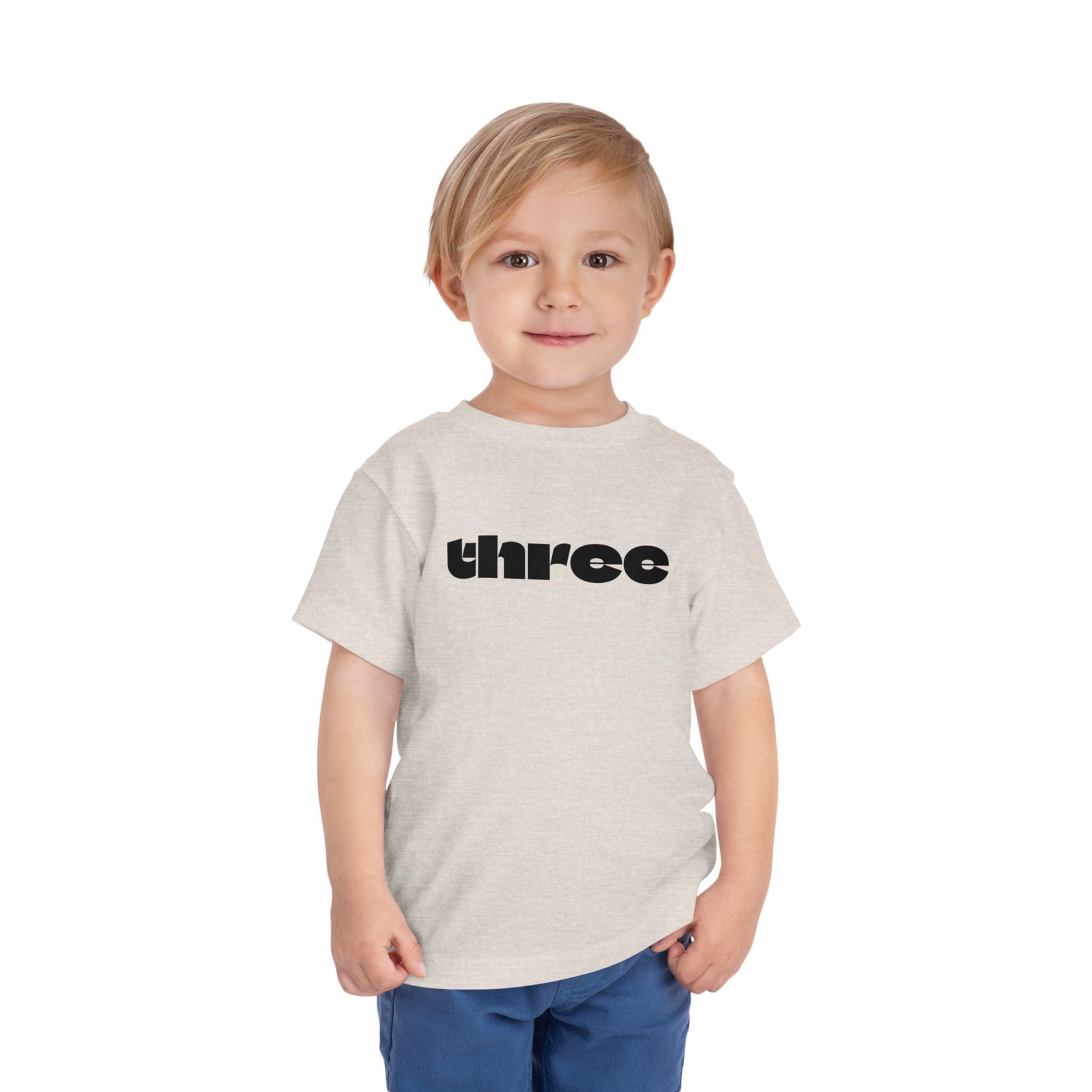 three graphic Toddler Tee | Number Three Shirt, Kids 3rd Birthday Shirt - Image 11