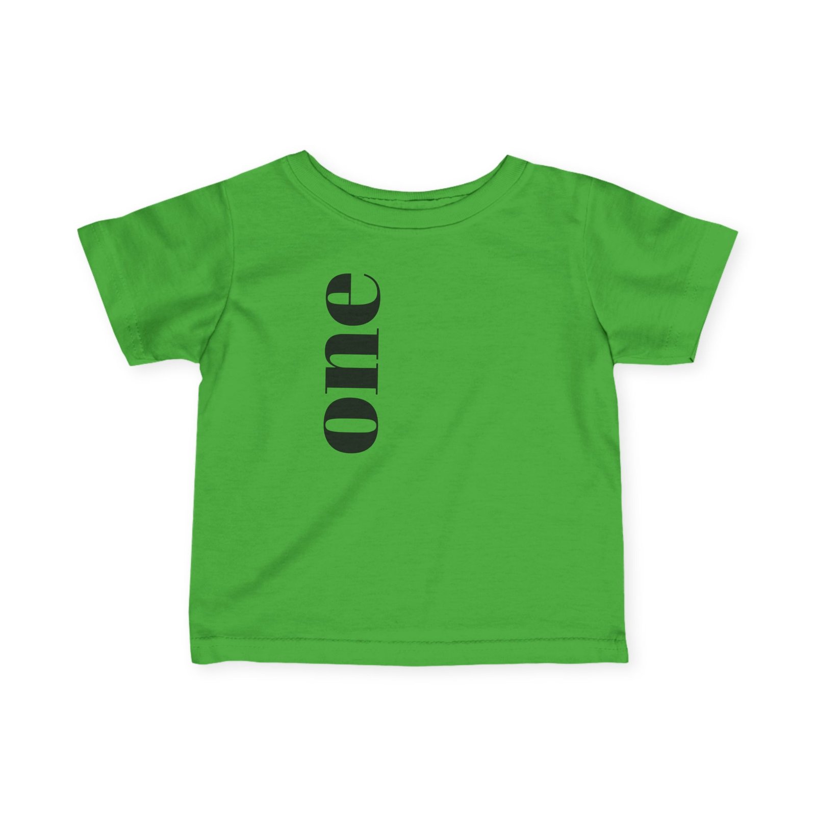 Vertical "one" Typography Infant Tee | Minimal First Birthday Infant T-Shirt - Image 8