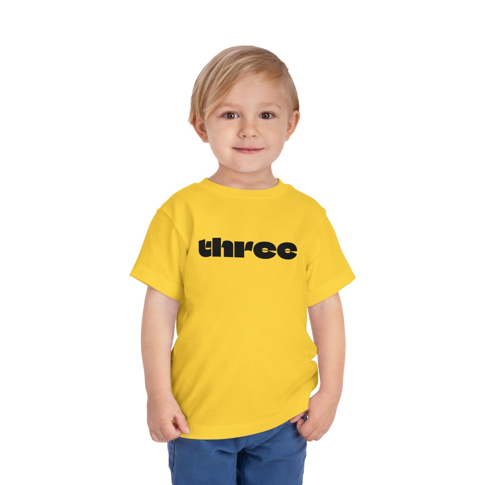 three graphic Toddler Tee | Number Three Shirt, Kids 3rd Birthday Shirt - Image 17
