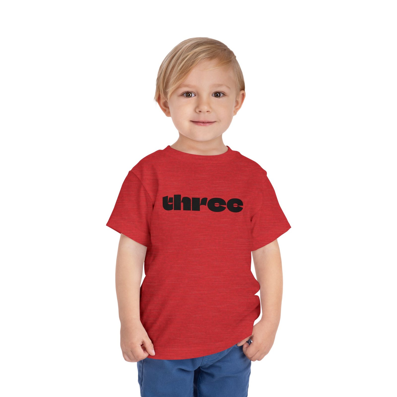 three graphic Toddler Tee | Number Three Shirt, Kids 3rd Birthday Shirt - Image 32