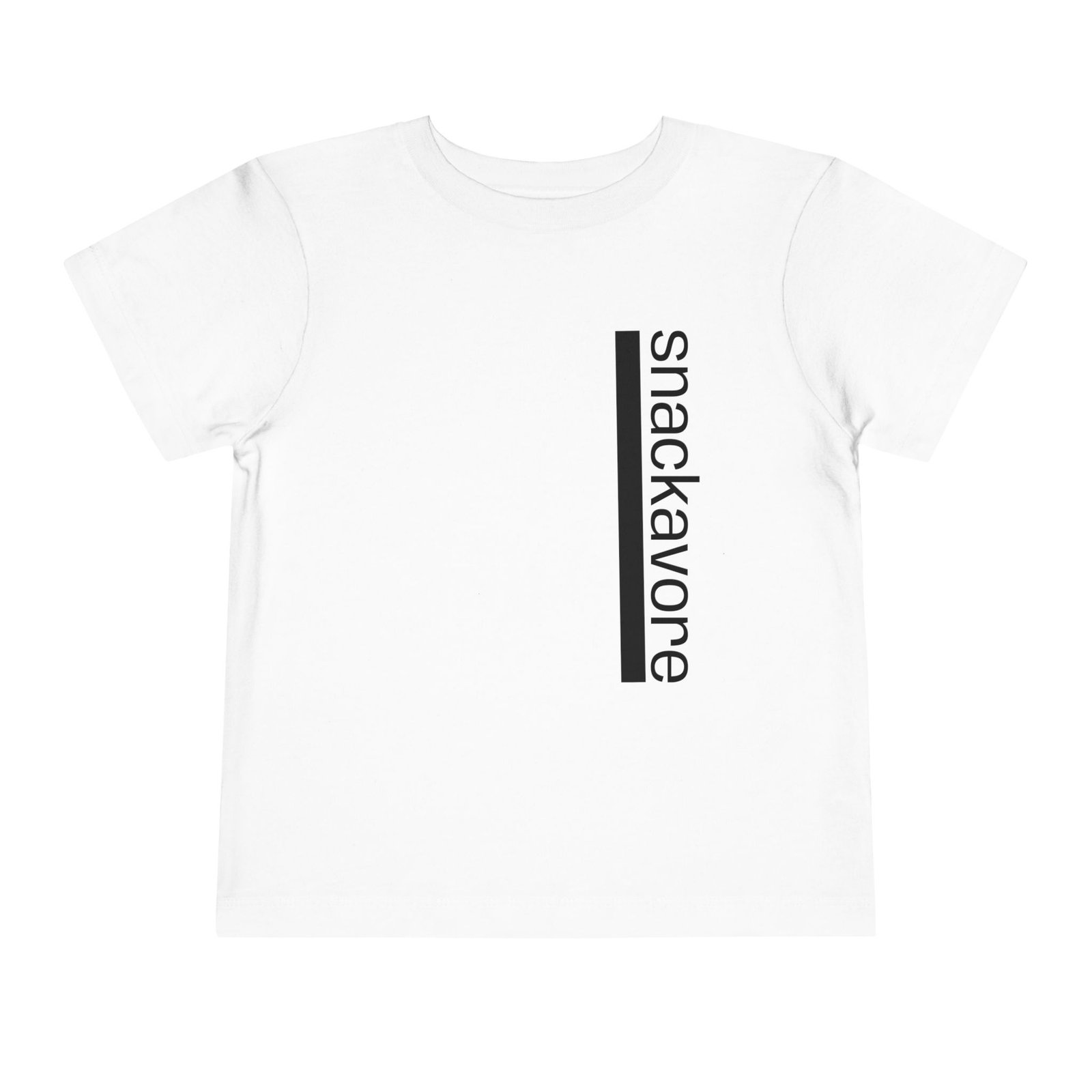 snackavore Toddler T-Shirt | Vertical Text Kids Graphic T-Shirt - Image 3