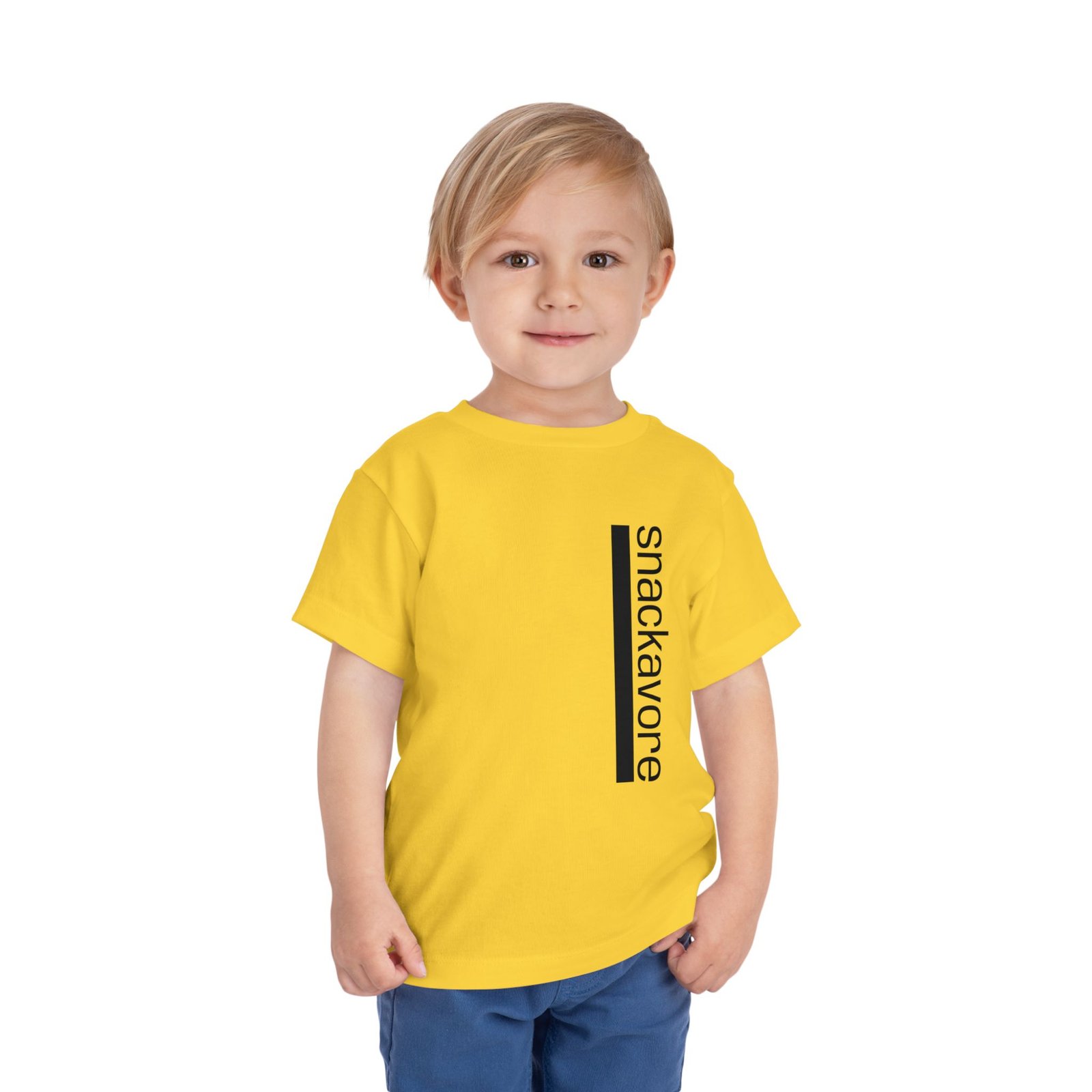 snackavore Toddler T-Shirt | Vertical Text Kids Graphic T-Shirt - Image 12