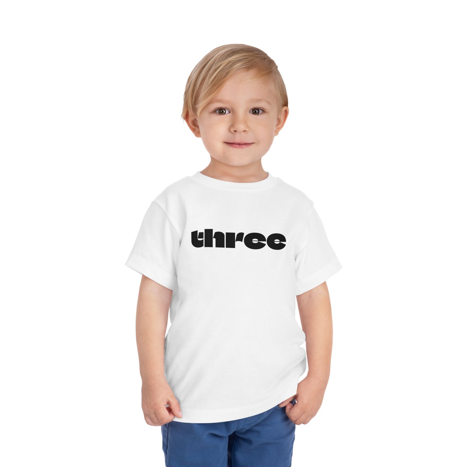 three graphic Toddler Tee | Number Three Shirt, Kids 3rd Birthday Shirt - Image 4