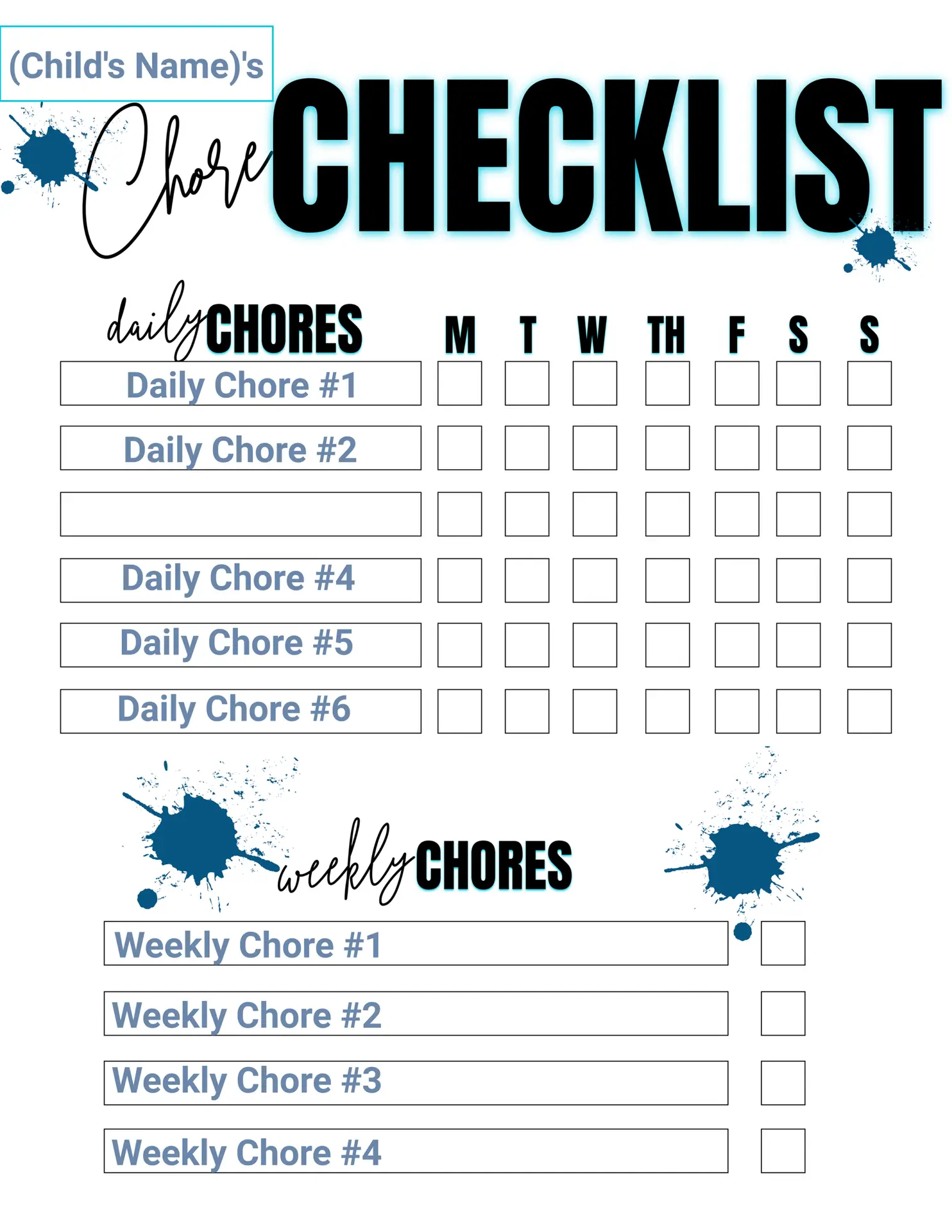 Fun & Easy Ready to Use Chore Checklists for your Littles - Image 7