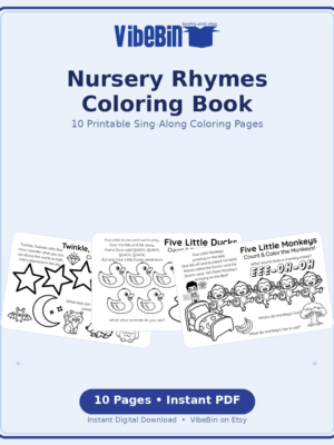 Fun & Educational Toddler Song Coloring Book