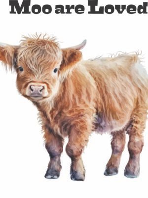 Highland Cow Printable Posters-Set of 3-Digital Download